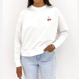 Show Me Your MuMu White Cherry Sweatshirt
